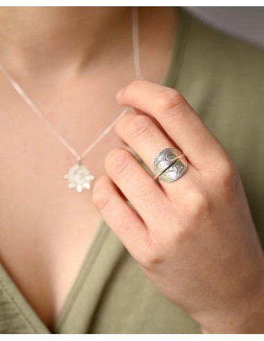 Bague pièce en argent recyclé Livraison rapide