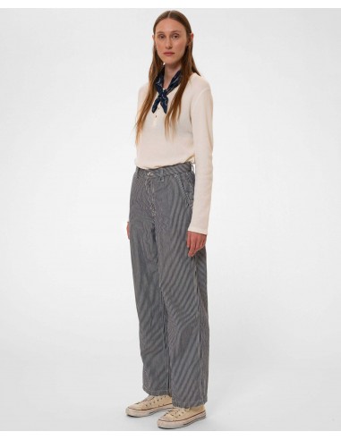 Pantalon rayé en coton bio Stina Hickory Striped Pants Le MVP de beaucoup