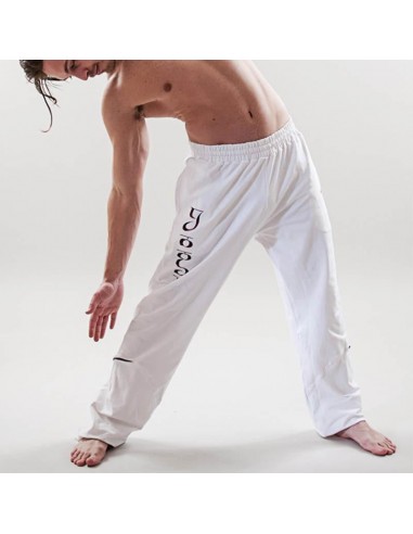 Pantalon de yoga blanc pour homme - Yoga Yogi une grave pollution 