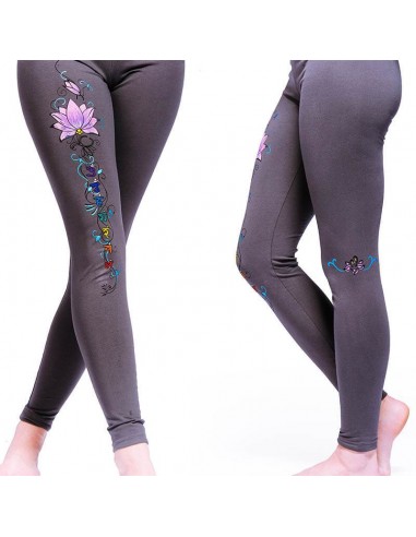 Legging yoga gris Synergie Chakra france