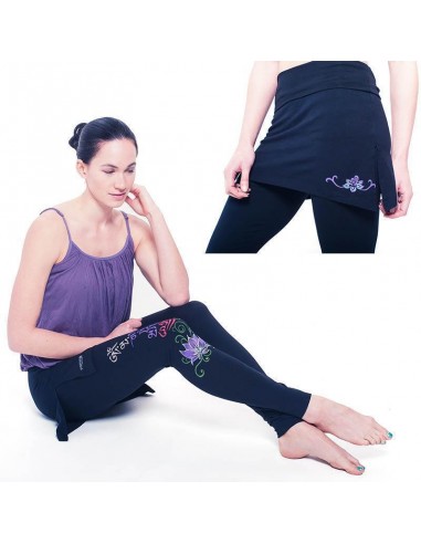 Legging yoga - Legging jupe noir Bouddha mantra la livraison gratuite