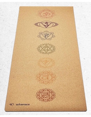 Tapis de yoga liège & latex XL - Ep 5 mm - 7 chakras acheter en ligne