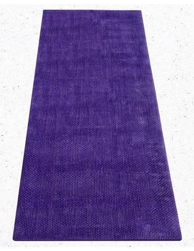 Tapis de yoga écologique Violet en gomme naturelle et jute tressée de pas cher