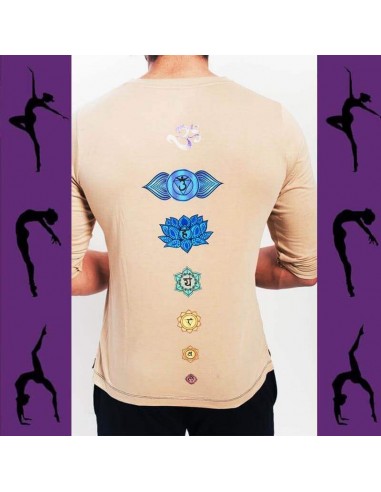 7 chakras - Tee shirt yoga homme en coton bio À commander