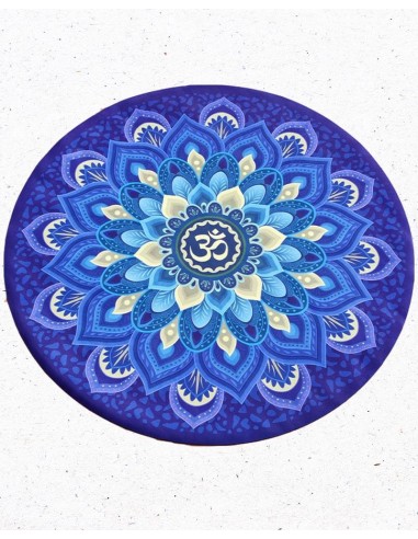 Tapis de yoga rond yoga et méditation Mandala brillant des détails fins