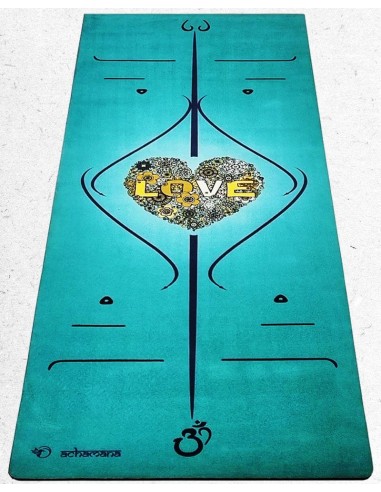 Tapis de yoga "Love" - lignes de positionnement - 6mm acheter en ligne