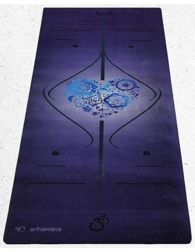 Tapis de yoga débutant indigo - Lignes de position - 6mm vous aussi creer 