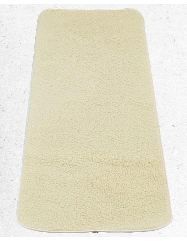 Grand tapis de yoga blanc Kundalini - latex, laine mérinos 2,00 m basket pas cher