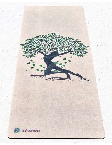 Tapis de yoga écologique latex et chanvre Arbre de vie - Série limitée Venez acheter