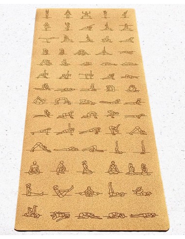 Tapis de yoga débutant ou confirmé 3 plis liège Asana practice store