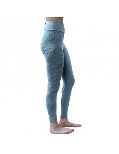 Legging yoga taille haute en coton biologique certifié GOTS - imprimé floral Sérénity pour bénéficier 