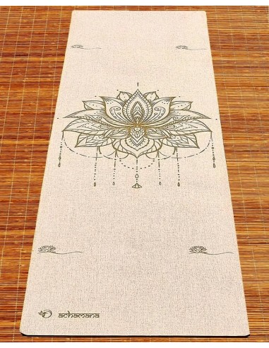 Tapis de yoga fleur de lotus en chanvre - 4,5 mm x 610 x 1830 2023