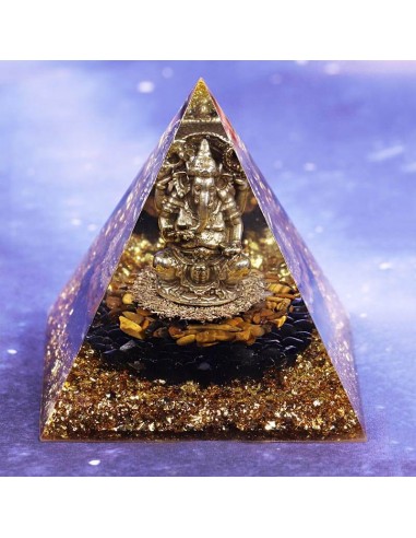 Orgonite pyramide Ganesh 10 cm - La protectrice de votre