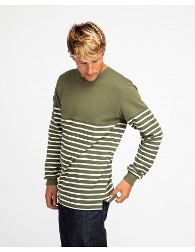 Sweatshirt marinière en coton bio plus qu'un jeu 